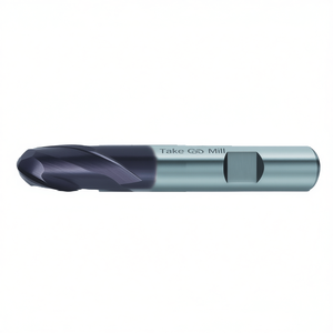 Fresa de extremo esférico HSS-Co Ttake TA1418 con revestimiento TiAlN, helicoidal de 30 grados, 2 filos - Product Image 2