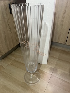 Jarrones Transparentes para Decoración de Bodas, Jarrones Altos de Vidrio en Forma de Trompeta, Centro de Mesa para Bodas - Product Image 4