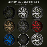 Jantes forgées 3 pièces à découpe en V bleu-noir, 21 et 22 pouces, 5x114.3, en alliage 6061-T6, pour Mercedes, jantes personnalisées, directement de l'usine