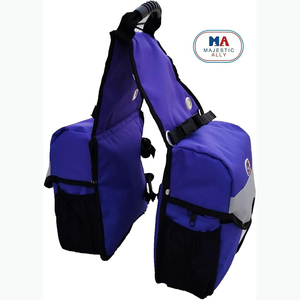 Échantillon gratuit Rembourré réfléchissant moyen avec poches et porte-bouteille d'eau, sac de selle équestre durable - Product Image 3