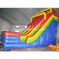 Château gonflable aquatique pour enfants rouge et bleu, jeux gonflables, toboggan