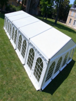 Location de tentes de réception de luxe personnalisées, structure en alliage d'aluminium, PVC, imperméables quatre saisons, ignifuges, blanches, pour mariages en plein air