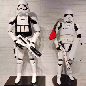 जीवन आकार के बड़े फाइबरग्लास सफेद सैनिक स्टार युद्ध तूफान ट्रूपर मूर्तिकला हाथ से चित्रित टीवी फिल्म चरित्र मॉडल जीवन - Product Image 6