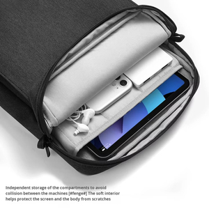 Sac bandoulière personnalisé léger, simple et imperméable pour iPad, avec fermeture éclair, en polyester, pour ordinateur portable 11 et 13 pouces - Product Image 2
