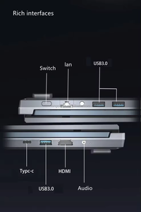Ordinateur <span class=keywords><strong>portable</strong></span> OEM à double écran tactile de 16 pouces, processeur Intel Core I7-12450H, SSD de 1 To, 2 To, 4 To, ordinateurs portables à double écran, prise UK/US, anglais - Product Image 4