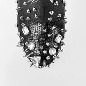 Botines de <span class=keywords><strong>plataforma</strong></span> con tachuelas y estampado de serpiente para mujer, botas de tacón alto con cristal con pinchos, botines de fiesta Punk para club nocturno - Product Image 3