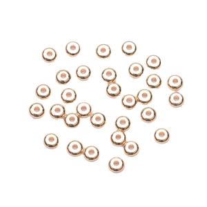 Danf - Espaciador de superficie lisa chapado en oro de 18k para pulseras, collares, cuerdas trenzadas, cuentas y accesorios sueltos hechos a mano DIY - Product Image 5