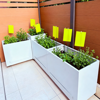 Jardinière en métal architectural de qualité commerciale, non toxique, décorative pour l'extérieur, pour plantes de rue et aménagements publics