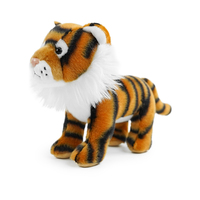 Boneka Harimau Berdiri yang Lucu, Mainan Hewan Isi Lembut yang Realistis untuk Anak-anak