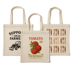 Sacs fourre-tout personnalisés imprimés avec logo, texte, photo, en toile de coton naturel durable, réutilisables, pour promotion commerciale ou <span class=keywords><strong>cadeau</strong></span> - Product Image 3