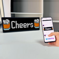 Écran de pixels d'affichage de texte d'animation de voiture à LED avec commande vocale programmable APP Message de défilement Panneau de matrice d'interaction de voiture