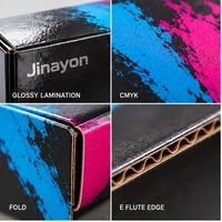 Boîte d'expédition miniature personnalisée avec pelliculage brillant, emballage en carton ondulé E-Flute et insert en mousse pour la promotion e-commerce