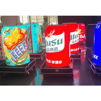 Écran LED d'intérieur polychrome P2.9 personnalisé affichage à LED de bouteille de vin pour la bière KTV panneau LED souple mur vidéo LED flexible