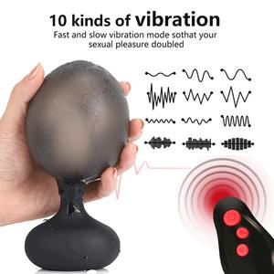 جهاز تحكم عن بعد كهربائي قابل للنفخ 10 سرعةجهاز تحفيز البظر سدادة شرجية هزاز - Product Image 2