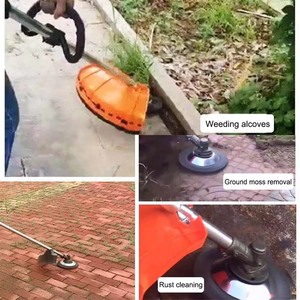 Cepillo de alambre de acero giratorio L&P de 8 pulgadas para <span class=keywords><strong>desbrozadora</strong></span>, repuesto para desbrozadoras de eje recto <span class=keywords><strong>Stihl</strong></span>, Oregon, Hitachi - Product Image 3