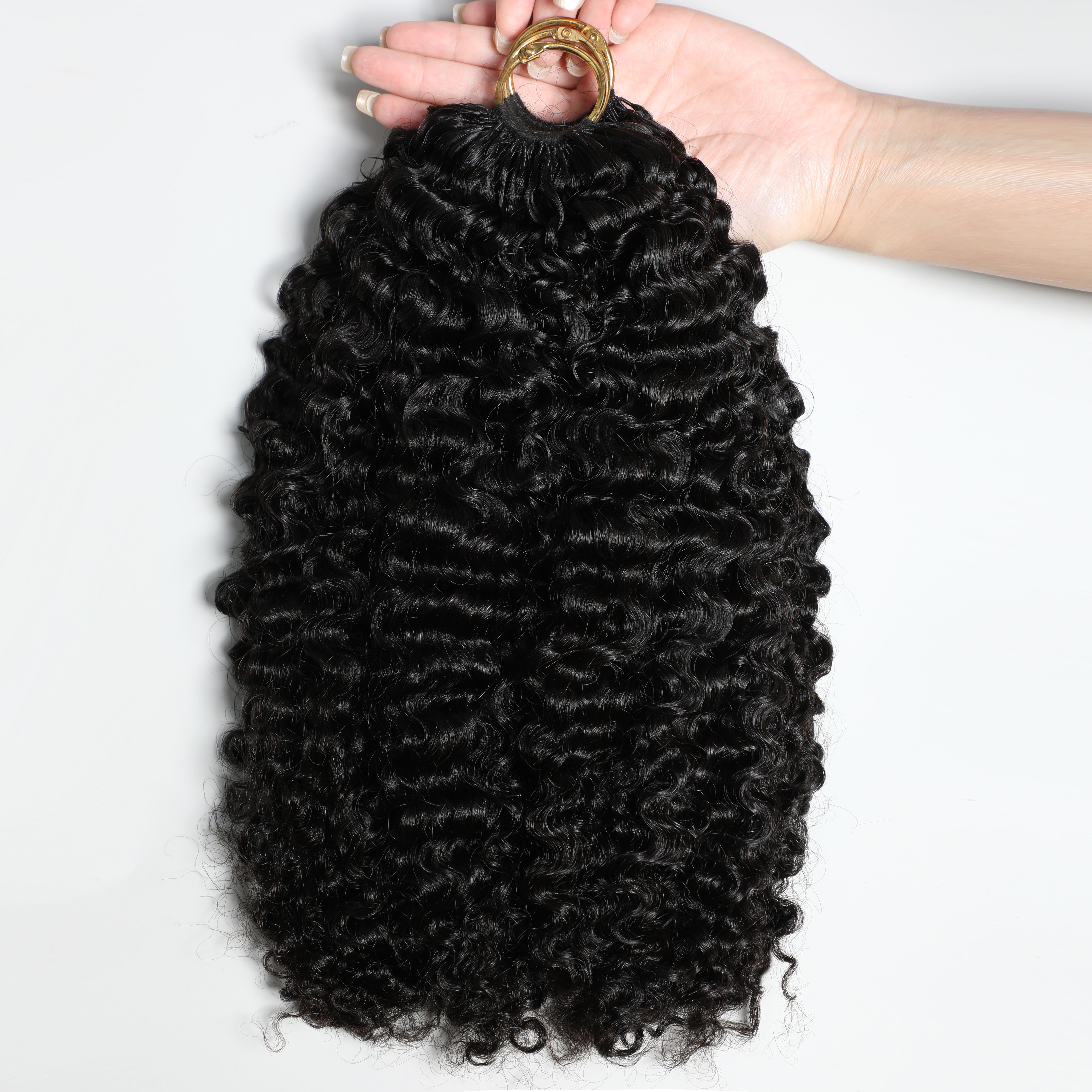Cheveux humains bouclés birmans au crochet