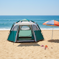 Tente de camping extérieure pliable automatique hexagonale en Oxford imperméable
