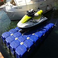 Ponton flottant modulaire en plastique pour quai de marina, stationnement pour bateaux et jet-skis