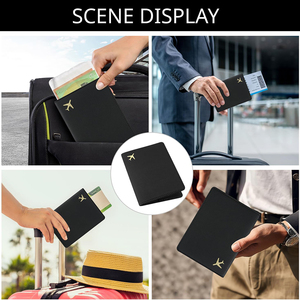 Cartera de Viaje Personalizada para Mujer y Hombre, Funda para Tarjetas de Crédito, Tarjetas de Embarque, Organizador de Documentos, Porta Pasaportes de Cuero PU - Product Image 6