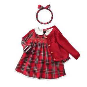 Ensemble jupe et haut en coton doux à carreaux pour bébés filles, collection automne-hiver 2026, 0-3 <span class=keywords><strong>ans</strong></span> - Product Image 2