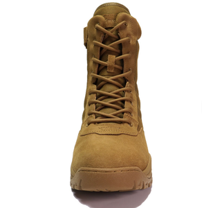 Botas Tácticas de Cuero de Gamuza Personalizadas ODM/OBM de Fábrica para Verano en Zonas Cálidas TSB09 con Cremallera Lateral, Zapatos de Combate - Product Image 3