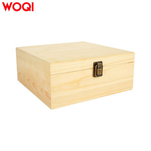 WOQI - <span class=keywords><strong>Caja</strong></span> de Almacenamiento de Joyas de <span class=keywords><strong>Madera</strong></span> <span class=keywords><strong>con</strong></span> Diseño Cuadrado Moderno, Multifuncional, <span class=keywords><strong>con</strong></span> Bisagras, <span class=keywords><strong>Caja</strong></span> de Regalo Hecha a Mano <span class=keywords><strong>con</strong></span> <span class=keywords><strong>Candado</strong></span> - Product Image 1