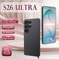 Smartphone S26 Ultra 5G de 6.9 Pulgadas, Cámara de 108MP, 16GB + 1TB, Batería de 8000mAh con Carga Rápida, Reconocimiento Facial, Pantalla OLED de 90Hz, Doble SIM