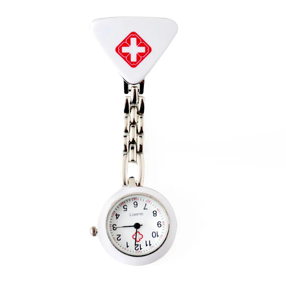 V- NW09 Hot colorful metal clip quartz nurse doctor pocket watch with japan movement