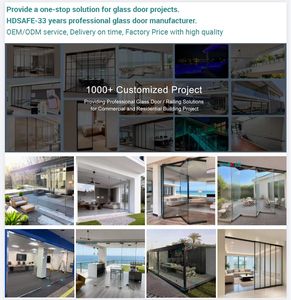 <span class=keywords><strong>Porte</strong></span> coulissante panoramique en verre sans cadre à 4 panneaux avec fermeture douce, verre <span class=keywords><strong>de</strong></span> 8 mm, pour villa, bureau, <span class=keywords><strong>patio</strong></span>, balcon, véranda - Product Image 6