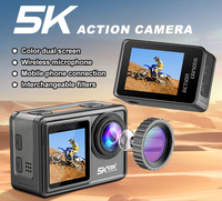 Caméra d'action 5K 4K 60FPS EIS avec objectif interchangeable, 48MP, zoom, stabilisateur électronique, WiFi, pour vlog