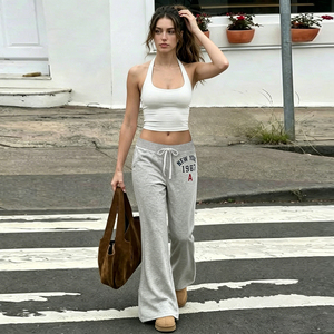 Pantalones de Mujer Estilo Urbano, Cintura Media, Ajustados, Acampanados, Tipo Lápiz, Sexys, Transpirables, Ecológicos, Largos, con Cordón Ajustable, Modernos e Informales - Product Image 1
