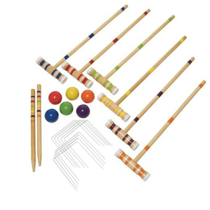 Nouvel ensemble de croquet pour enfants 2026 avec balles, piquets et buts en <span class=keywords><strong>bois</strong></span> – Idéal pour jouer en extérieur sur pelouse – Structures de jeu parfaites - Product Image 5