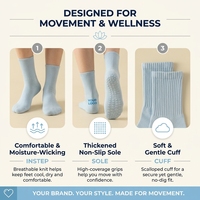 Chaussettes de yoga antidérapantes à volants et motif personnalisé pour femme, idéales pour la danse, le barre et le Pilates, en tricot avec grip en silicone pour le sport
