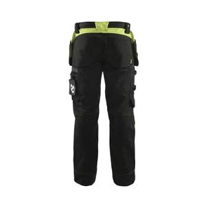 BLAKLADER - 155518609933D104 Pantalones Craftsman Negro/Amarillo-EAN 7330509752975 PANTALONES DE TRABAJO DE CARGA - Product Image 2