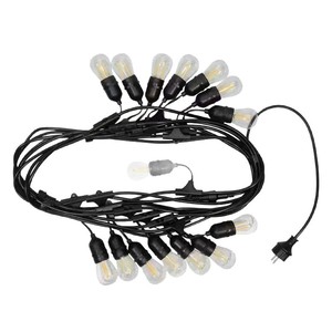 E27 Outdoor Waterproof Led Light <b>String</b> 10 Bulbs Black Wire For <b>Garden</b> Patio Decoration - Product Image 5