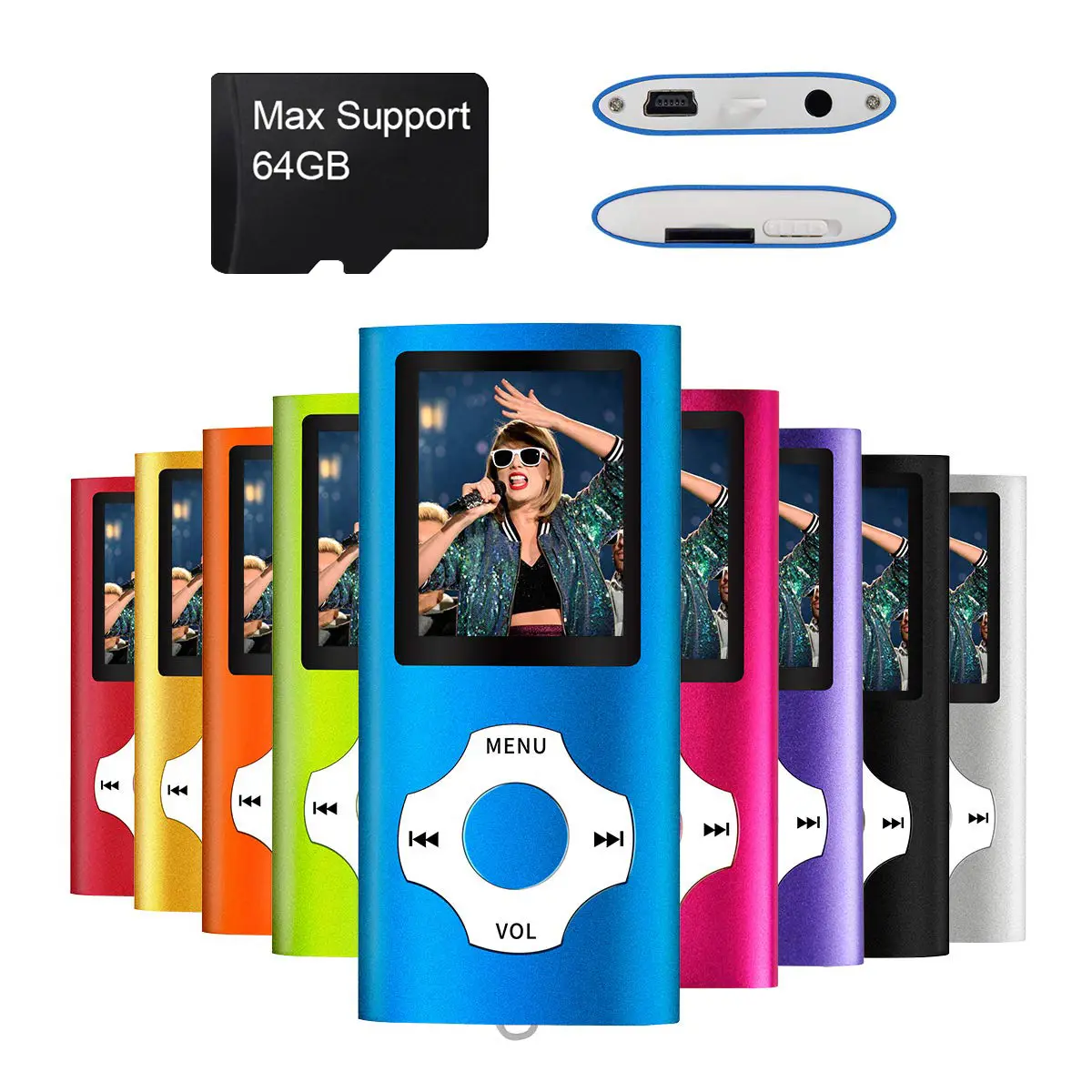 Mp3 Player Hot Selling blue tooth Mp3 Music Player Free Download E-book reader voice recorder