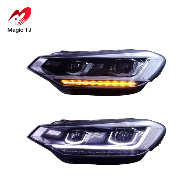 2016-2019 New Touran LED Headlight Assembly 6000k Color Xenon DRL Daytime Running Light Turn Signal Streamer Modification