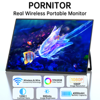 Moniteur portable Eimio sans fil IPS 15,6 pouces, batterie 4000 mAh, prise Type-C, Plug & Play, extensible pour usage professionnel, présentation mobile, OEM