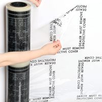0,06 mm Dicke Glänzende Starre PE-Schutzfolie für Autofußmatten Druckperforation Hochhaftender Klebstoff Einfache Entfernung Transluzent