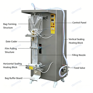 Stainless Steel 304 Automatic <b>Sachet</b> Water Filling Machine with UV Sterilization - Product Image 3