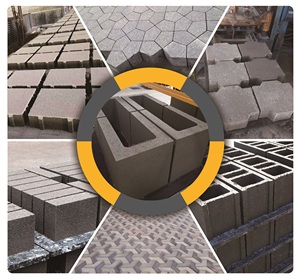 QT4コンクリート中空ブロック製造機 小型手動式 380V/220V 建築レンガ製造機 PLC制御生産ライン - Product Image 4