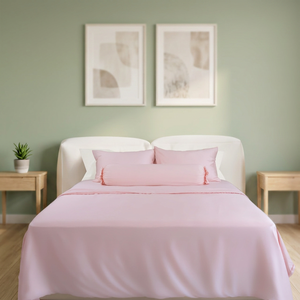 Juego de funda nórdica de 3 piezas de tamaño Queen, edredón con sensación de mano suave, ropa de cama de estilo liso y sólido para uso doméstico en Hotel - Product Image 3