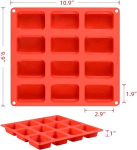 MUYULINS Factory 12-cup LFGB Platinum Grade Non-Stick BPA Free Standard <b>Silicone</b> Brownie Cupcake Pan American Muffin Cake - Product Image 5