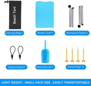 <span class=keywords><strong>Tente</strong></span> <span class=keywords><strong>de</strong></span> plage pare-soleil UV50+ avec poteau en aluminium léger / abri <span class=keywords><strong>solaire</strong></span> - Product Image 6
