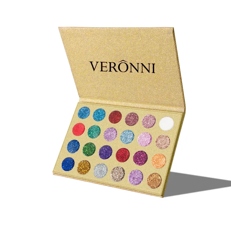 VERONNI 24 Farbe Gold Make-up Paletten Glitzer Lidschatten Pigment