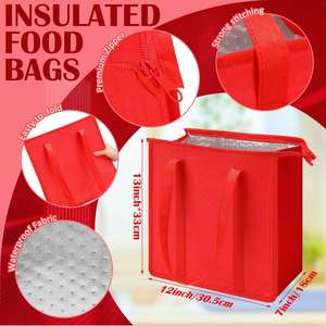 Custom Logo Portable Hanging Waterproof Thick Non Woven Freezable <b>Ice</b> Cooler <b>Bag</b> Thermal Insulated Food Lunch <b>Bag</b> for Food - Product Image 3