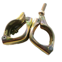 Collier de serrage pivotant robuste en acier galvanisé pour échafaudage, anti-rouille, accessoire de construction de conception industrielle