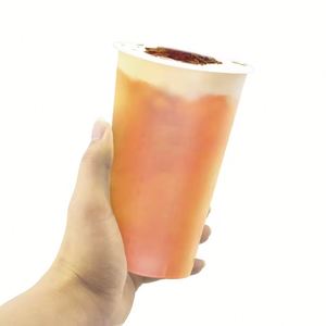 Vasos de Plástico PP Cuadrados Desechables de 24oz/700ml, Ecológicos, para Té de Burbujas, con Logotipo y Pajitas de 90mm de Diámetro, Personalizados - Product Image 3