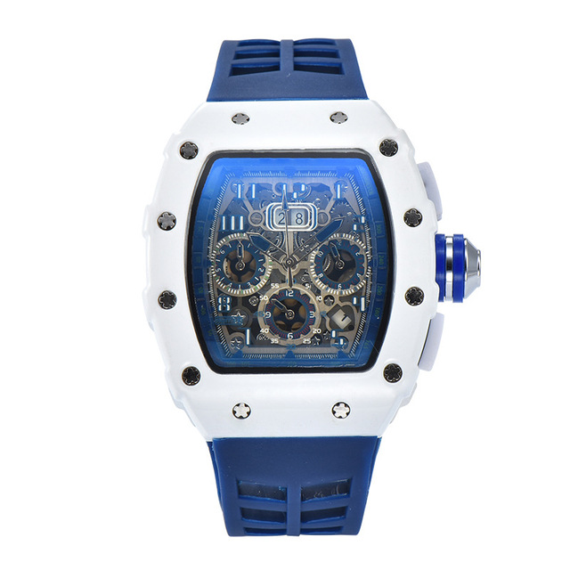 Top Brand Multifunction Tonneau Mens Watches Luxury Waterproof Classic Chronograph Sports Clocks