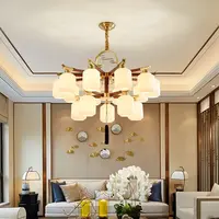 Apparecchi decorativi di legno moderni della casa di lusso di rame del candeliere 220V 110V per il Duplex della Villa del salone